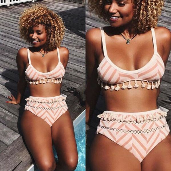 women push-up padded bra bandage bikini set swimsuit tassels swimwear bathing, White;black
women push-up padded bra bandage bikini set swimsuit tassels swimwear bathing, White;black