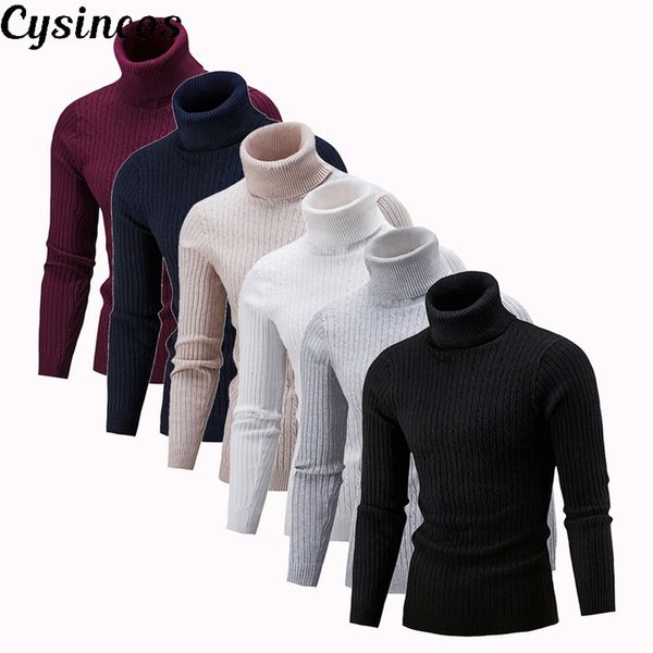 cysincos winter warm turtleneck sweater men fashion solid knitted mens sweaters 2019 casual male double collar slim pullover, White;black
cysincos winter warm turtleneck sweater men fashion solid knitted mens sweaters 2019 casual male double collar slim pullover, White;black