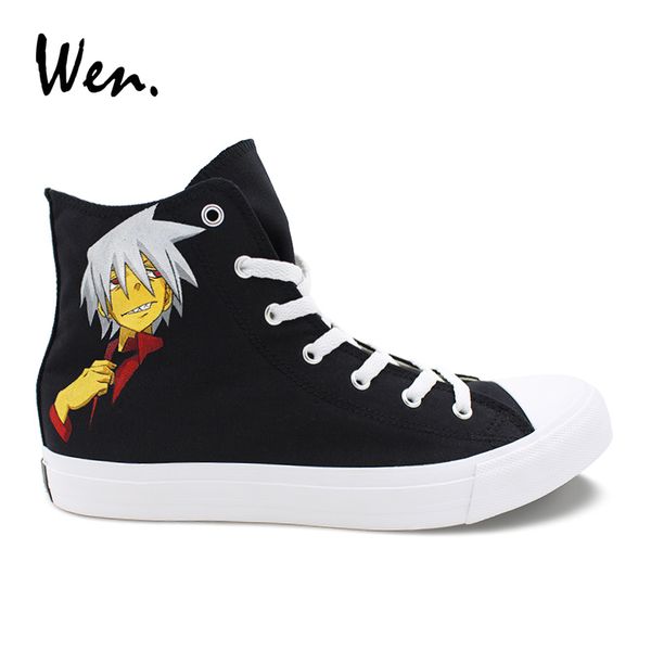 wen summer classic high canvas shoes anime soul eater hand painted shoes black sneakers teens pedal platform plimsolls
wen summer classic high canvas shoes anime soul eater hand painted shoes black sneakers teens pedal platform plimsolls