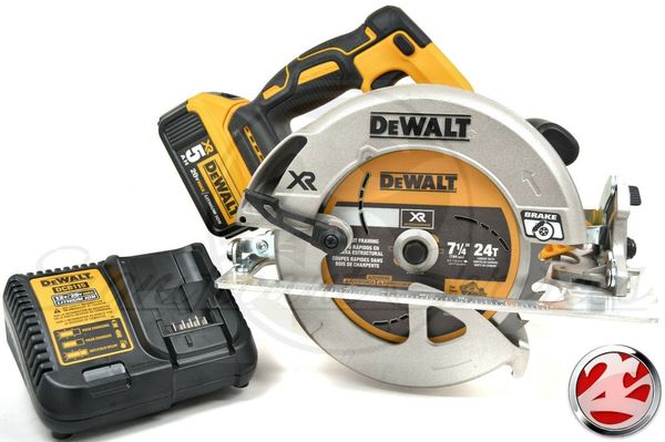 DEWALT DCS570B 7-1/4" 20V MAX XR 5.0 Ah Lithium Ion Cordless Circular Saw Kit
DEWALT DCS570B 7-1/4" 20V MAX XR 5.0 Ah Lithium Ion Cordless Circular Saw Kit