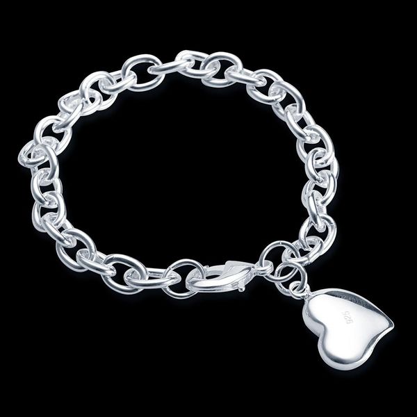 pure silver 925 bracelets for women heart pendant charm bracelet & bangles wrist band friendship chain fashion jewelry pulseira, Black
pure silver 925 bracelets for women heart pendant charm bracelet & bangles wrist band friendship chain fashion jewelry pulseira, Black