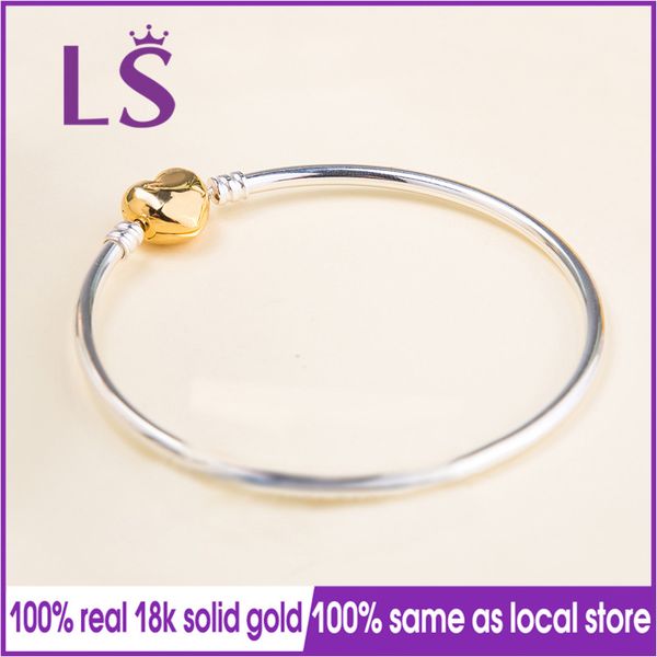 ls 2018 новые поступления real 100% gold moments серебряный браслет, блеск логотип сердце браслет fit оригинал бисер charm женщин fine jewel, Black
ls 2018 новые поступления real 100% gold moments серебряный браслет, блеск логотип сердце браслет fit оригинал бисер charm женщин fine jewel, Black