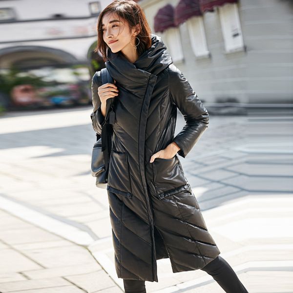 leather jacket women sheepskin genuine leather jacket for women clothes slim hooded duck down winter coat akf 125a yy885, Black
leather jacket women sheepskin genuine leather jacket for women clothes slim hooded duck down winter coat akf 125a yy885, Black