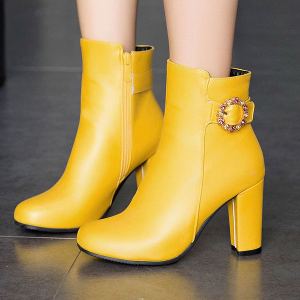 women's boots fashion square heel shoes waterproof platform leather high heel booties autumn ladies boots shoes 2019 new style, Black
women's boots fashion square heel shoes waterproof platform leather high heel booties autumn ladies boots shoes 2019 new style, Black