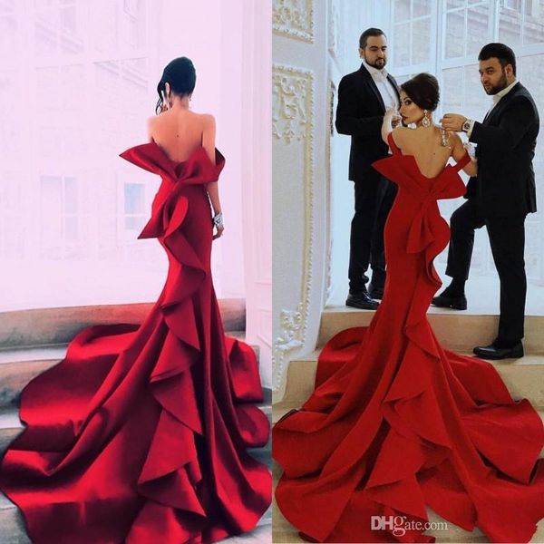 mermaid portrait fabulous prom dresses off shoulder big bow zipper backless celebrity party gowns dubai satin chapel train evening dres, Black;red
mermaid portrait fabulous prom dresses off shoulder big bow zipper backless celebrity party gowns dubai satin chapel train evening dres, Black;red
