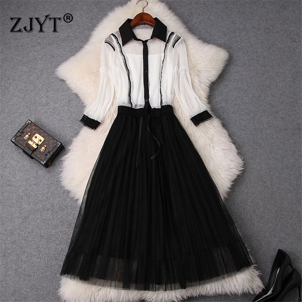 2019 summer fashion women's 2piece clothing set with skirt elegant sexy transparent hollow lace top tulle skirt suit sets, White
2019 summer fashion women's 2piece clothing set with skirt elegant sexy transparent hollow lace top tulle skirt suit sets, White