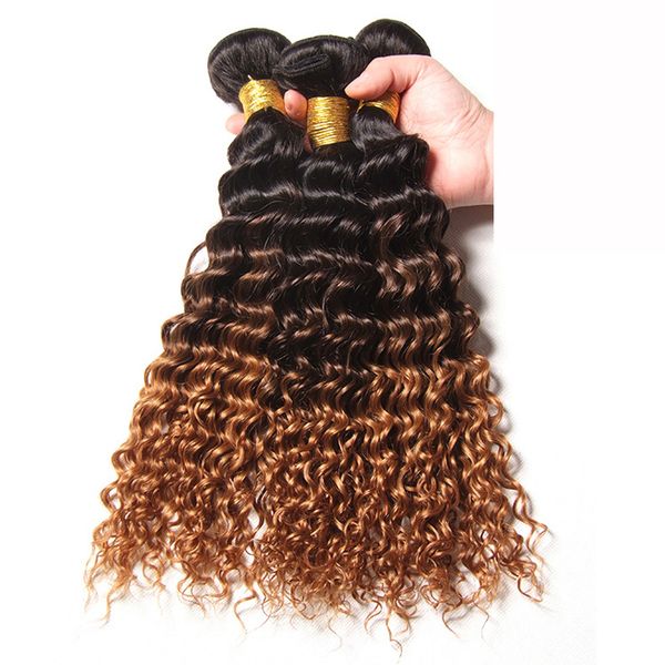 brazilian ombre human hair bundles 3 tone deep wave virgin hair 3 bundles remy human hair extension #1b/4/30, Black
brazilian ombre human hair bundles 3 tone deep wave virgin hair 3 bundles remy human hair extension #1b/4/30, Black