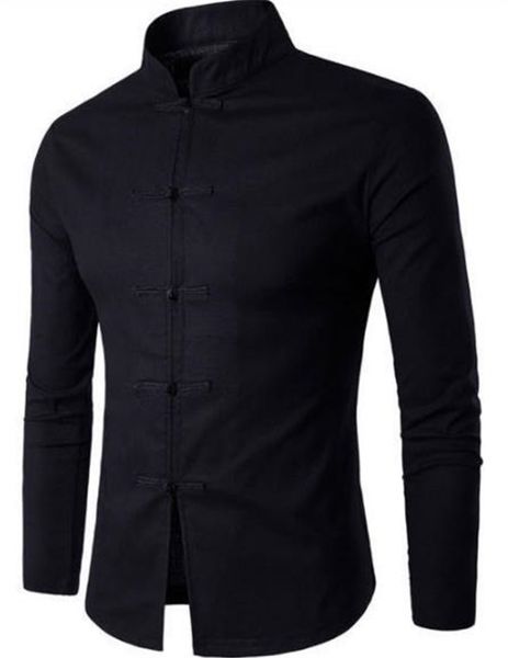 chinese style mens casual shirts summer long sleeve stand collar mens shirts plus size solid color male clothing, White;black
chinese style mens casual shirts summer long sleeve stand collar mens shirts plus size solid color male clothing, White;black