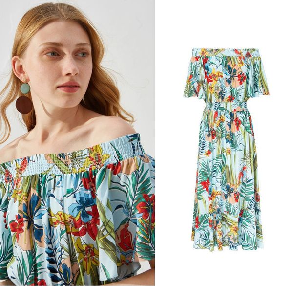 good quality bateau floral printed maxi dresses strapless elastic off shoulder dress summer beach party clothing s, Black
good quality bateau floral printed maxi dresses strapless elastic off shoulder dress summer beach party clothing s, Black
