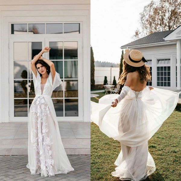 2020 sell boho wedding dresses illusion 1/2 sleeve lace appliques bridal gown ruched sweep train custom made beach robes de mariée, White
2020 sell boho wedding dresses illusion 1/2 sleeve lace appliques bridal gown ruched sweep train custom made beach robes de mariée, White