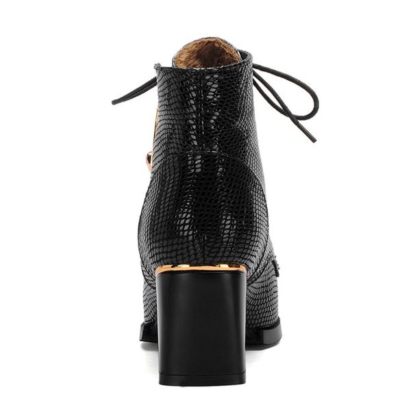 allbitefo classical fashion snake skin design women ankle boots genuine leather pointed toe thick heels women motorcycle boots, Black
allbitefo classical fashion snake skin design women ankle boots genuine leather pointed toe thick heels women motorcycle boots, Black