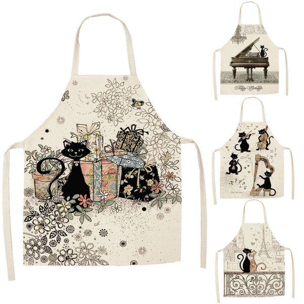 1 pcs cute cat pattern kitchen apron for women cotton linen bibs household cleaning pinafore home cooking aprons
1 pcs cute cat pattern kitchen apron for women cotton linen bibs household cleaning pinafore home cooking aprons