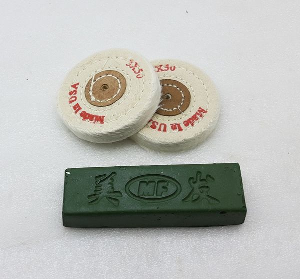 new 3" 75mm cotton cloth buffing wheel with green wax for gold silver jewelry mirror polishing wheel 4mm inner hole 50 layers
new 3" 75mm cotton cloth buffing wheel with green wax for gold silver jewelry mirror polishing wheel 4mm inner hole 50 layers