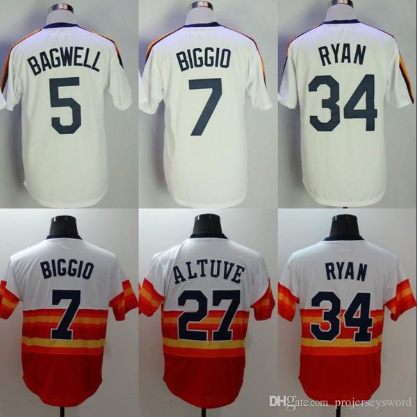 Mens Houston Jersey Cheap 5 Jeff Bagwell 7 Craig Biggio 27 Jose Altuve 34 Nolan Ryan Retro Baseball Jerseys Wholesale Free Shipping S-XXXL
Mens Houston Jersey Cheap 5 Jeff Bagwell 7 Craig Biggio 27 Jose Altuve 34 Nolan Ryan Retro Baseball Jerseys Wholesale Free Shipping S-XXXL