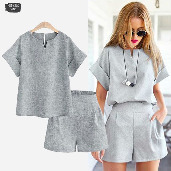 spring cotton women two piece set casual summer short soild female office plus size suit set short sleeve sets, White
spring cotton women two piece set casual summer short soild female office plus size suit set short sleeve sets, White