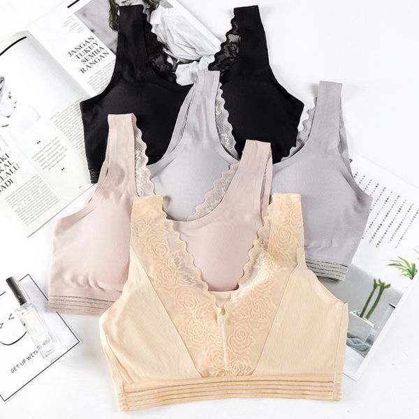 solid color women push up bra removable thin padded tank seamless lace underwear, Black;white
solid color women push up bra removable thin padded tank seamless lace underwear, Black;white