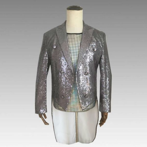 star with the same paragraph swallowtail sequin costume 2019 new studio ceremonial slim casual suit, White;black
star with the same paragraph swallowtail sequin costume 2019 new studio ceremonial slim casual suit, White;black