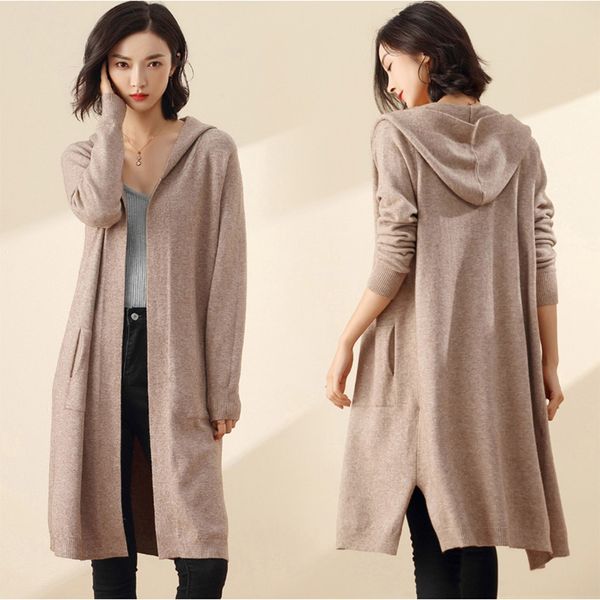 long cardigan women sweater winter 2018 new casual autumn long sleeve knitted kimono cardigan with a hood female big coat jacket, White
long cardigan women sweater winter 2018 new casual autumn long sleeve knitted kimono cardigan with a hood female big coat jacket, White