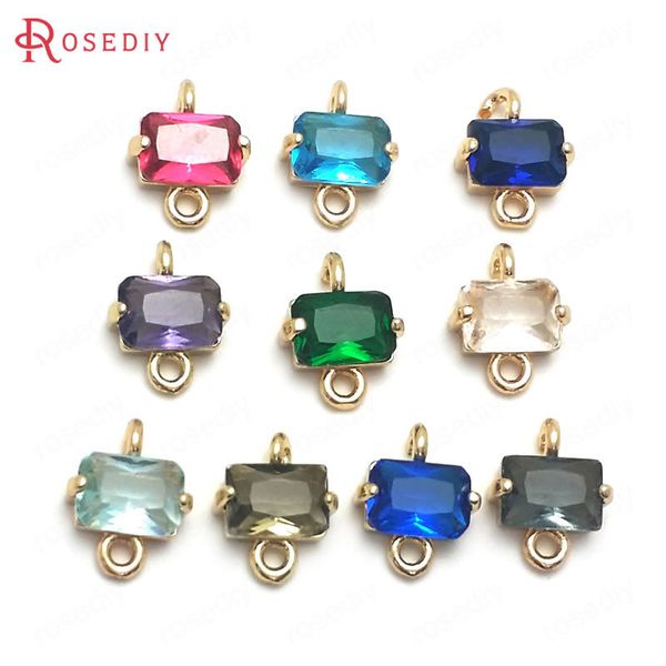 10pcs 10x8mm 24k champagne gold color brass and glass 2 holes rectangle connect charms pendants diy jewelry findings accessories, Silver
10pcs 10x8mm 24k champagne gold color brass and glass 2 holes rectangle connect charms pendants diy jewelry findings accessories, Silver