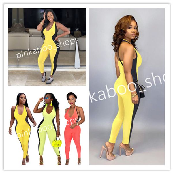 2020 summer women jumpsuits clothing v-neck sleeveless leggings ladies backless siamese patchwork trousers female beach wear new ly316, White
2020 summer women jumpsuits clothing v-neck sleeveless leggings ladies backless siamese patchwork trousers female beach wear new ly316, White