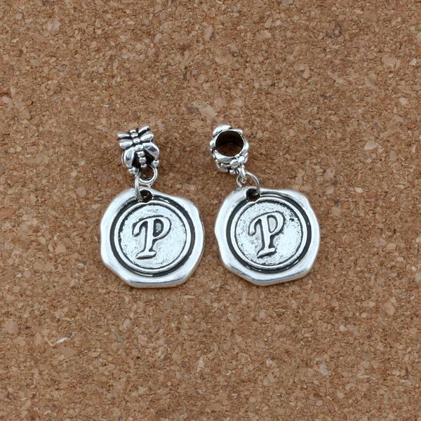 50pcs/lots antique silver single-sided letter " p "alphabet initial charms dangle bead for european style charm bracelets18x30.5mm, Bronze;silver
50pcs/lots antique silver single-sided letter " p "alphabet initial charms dangle bead for european style charm bracelets18x30.5mm, Bronze;silver