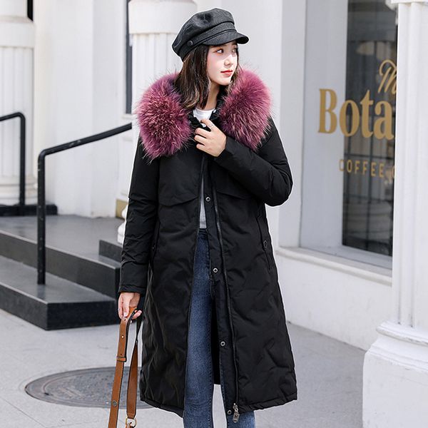 plus size l-xxxxxl winter fashion women zipper loose warm down cotton jacket glossy warm parka long big fur hooded both two sides can be, Black
plus size l-xxxxxl winter fashion women zipper loose warm down cotton jacket glossy warm parka long big fur hooded both two sides can be, Black