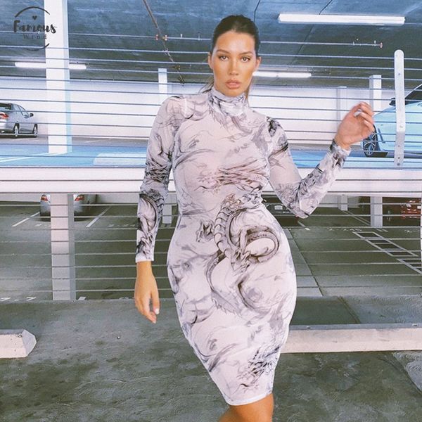 fashion printed high neck long sleeve see casual dresses through mesh bodycon dress fall dresses for women clubwear c83 i08, Black;gray
fashion printed high neck long sleeve see casual dresses through mesh bodycon dress fall dresses for women clubwear c83 i08, Black;gray