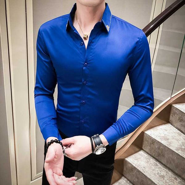 men dress designer shirt men casual slim fit shirts unique shirt black grey white green long sleeve camisa social masculina, White;black
men dress designer shirt men casual slim fit shirts unique shirt black grey white green long sleeve camisa social masculina, White;black