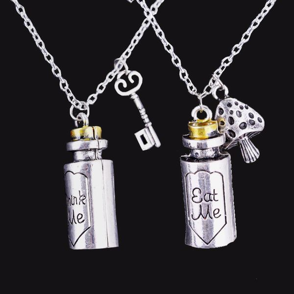 fashion movie alice in wonderland necklace pendant eat me drank me charm bottle couple necklace alloy for men and women gifts, Silver
fashion movie alice in wonderland necklace pendant eat me drank me charm bottle couple necklace alloy for men and women gifts, Silver