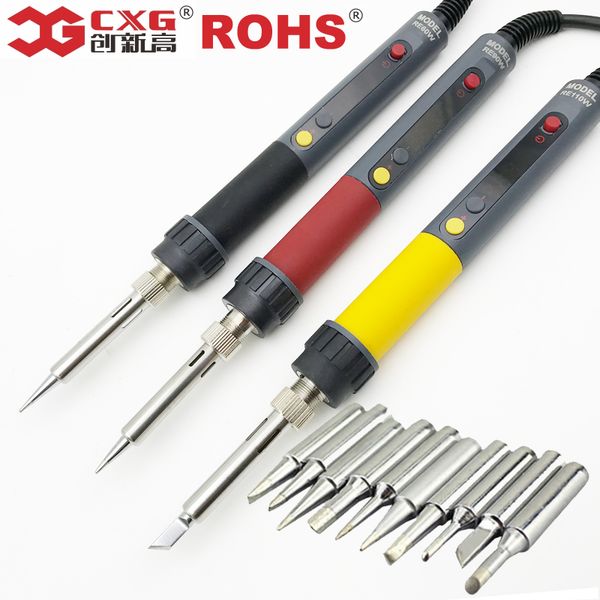 cxg rohs re60w/90w/110w lcd temperature digital led adjustable electric soldering iron eu plug +10pcs solder tips
cxg rohs re60w/90w/110w lcd temperature digital led adjustable electric soldering iron eu plug +10pcs solder tips