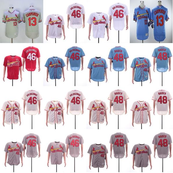 2018 style 48 harrison bader jersey baseball 13 matt carpenter 46 paul goldschmidt cool base pullover red blue white grey clearance, Blue;black
2018 style 48 harrison bader jersey baseball 13 matt carpenter 46 paul goldschmidt cool base pullover red blue white grey clearance, Blue;black