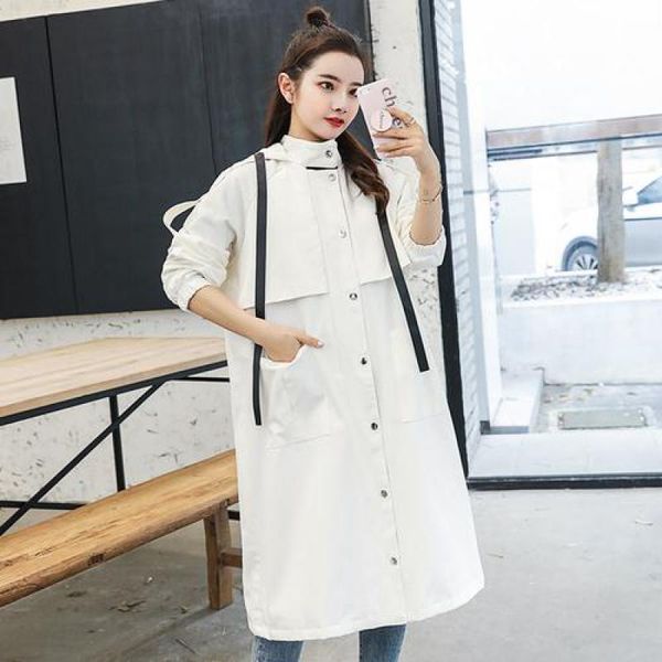 fashion female hooded cap silk ribbon splicing medium long windbreaker jacket 2019 autumn women zipper casual slim overcoats, Tan;black
fashion female hooded cap silk ribbon splicing medium long windbreaker jacket 2019 autumn women zipper casual slim overcoats, Tan;black