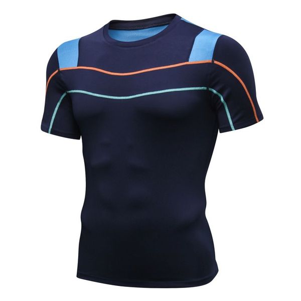 6 colors men summer quick-drying high-elastic tight-fitting t-shirt gym sports running fitness short-sleeved, Black;blue
6 colors men summer quick-drying high-elastic tight-fitting t-shirt gym sports running fitness short-sleeved, Black;blue