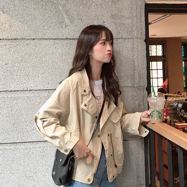 women's jackets women spring autumn fashion casual ladies work wear solid jacket with pocket zipper tooling long sleeve, Black;brown
women's jackets women spring autumn fashion casual ladies work wear solid jacket with pocket zipper tooling long sleeve, Black;brown