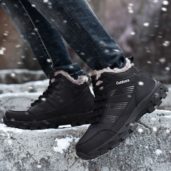 2019 autumn and winter outdoor new style athletic shoes men's hight-plus velvet snow boots anti-slip cotton boots wear-resis, Black
2019 autumn and winter outdoor new style athletic shoes men's hight-plus velvet snow boots anti-slip cotton boots wear-resis, Black