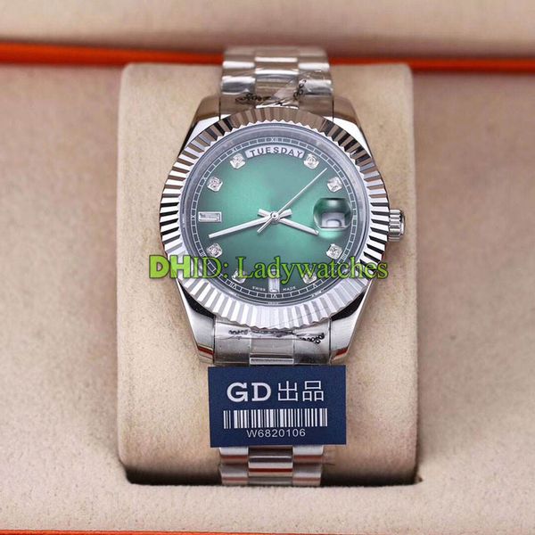 new day-date luxury watch diamond m128238-0069 green dial steel case 41mm sapphire glide lock clasp designer bracelet automatic wristwatches, Slivery;brown
new day-date luxury watch diamond m128238-0069 green dial steel case 41mm sapphire glide lock clasp designer bracelet automatic wristwatches, Slivery;brown