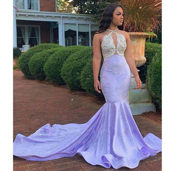 lilac velvet mermaid evening dresses o neck sleeveless appliques pearls formal gown sweep train evening gowns, White;black
lilac velvet mermaid evening dresses o neck sleeveless appliques pearls formal gown sweep train evening gowns, White;black