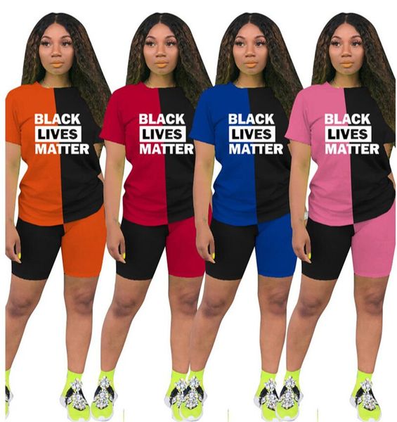 black lives matter letter clothing set women summer t shirt + shorts two piece outfits 2020 new patchwork sportswear cloth d6813, White
black lives matter letter clothing set women summer t shirt + shorts two piece outfits 2020 new patchwork sportswear cloth d6813, White