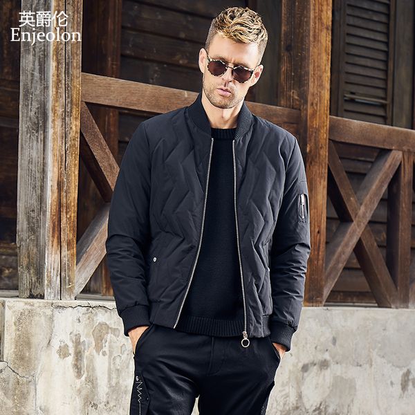 enjeolon brand thicken winter down jacket men light down coat for men solid parka coat 3xl parka male yr0129, Black
enjeolon brand thicken winter down jacket men light down coat for men solid parka coat 3xl parka male yr0129, Black