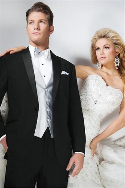 black jacket pant silver vest bowtie handkerchief one button bespoke men suits latest design fashion terno masculin, White;black
black jacket pant silver vest bowtie handkerchief one button bespoke men suits latest design fashion terno masculin, White;black
