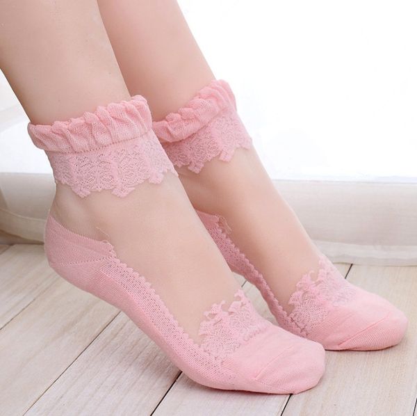 Girls Lace Ruffle Ankle Sock Soft Comfy Sheer Silk Cotton Elastic Mesh Knit Frill Trim Transparent Women's socks
Girls Lace Ruffle Ankle Sock Soft Comfy Sheer Silk Cotton Elastic Mesh Knit Frill Trim Transparent Women's socks