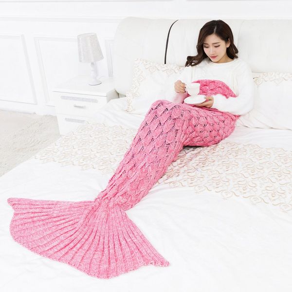 9 colors mermaid blanket handmade knitted sleeping wrap tv sofa tail blanket kids baby crocheted bag bedding throws bag
9 colors mermaid blanket handmade knitted sleeping wrap tv sofa tail blanket kids baby crocheted bag bedding throws bag