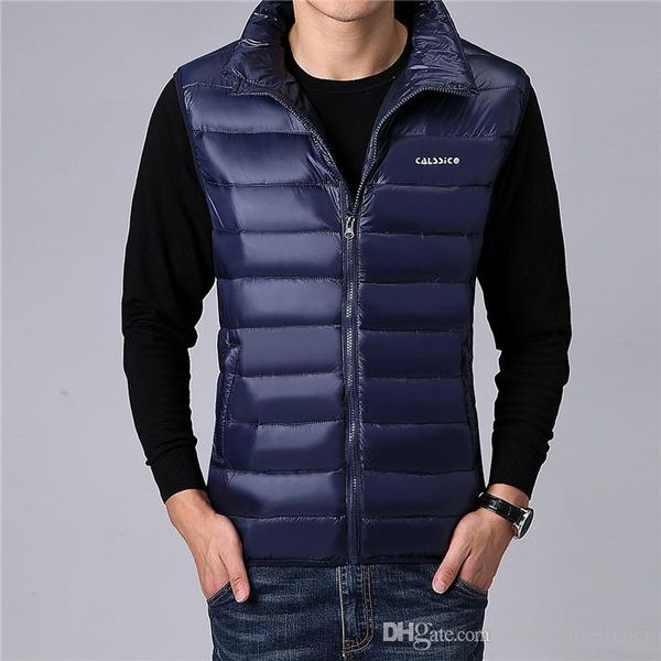 mens winter designer down solid color stand collar sleeveless homme clothing warm style fashion casual apparel, Black
mens winter designer down solid color stand collar sleeveless homme clothing warm style fashion casual apparel, Black