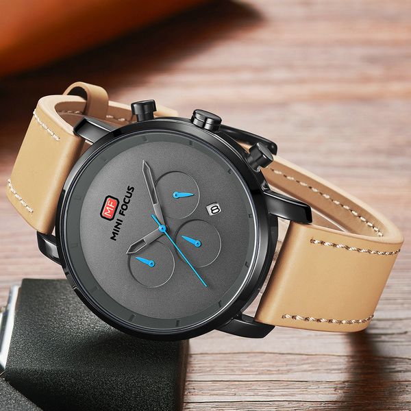 minifocus sports watches men quartz date analog clock luxury watch leather strap waterproof fashion casual wristwatch, Slivery;brown
minifocus sports watches men quartz date analog clock luxury watch leather strap waterproof fashion casual wristwatch, Slivery;brown