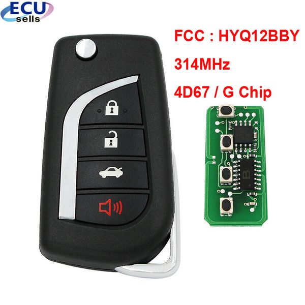 flip 4 buttons car key fob for camry avalon corolla matrix rav4 hyq12bby 314.4mhz transponder g/4d67 chip
flip 4 buttons car key fob for camry avalon corolla matrix rav4 hyq12bby 314.4mhz transponder g/4d67 chip