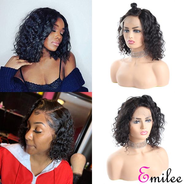 emilee half lace front human remy hair short wigs for black women indian deep wave bob wigs 12 inch with baby hair, Black;brown
emilee half lace front human remy hair short wigs for black women indian deep wave bob wigs 12 inch with baby hair, Black;brown