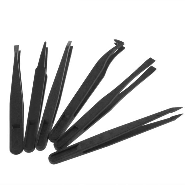 6pcs/set anti static plastic tweezer heat resistant repair tool straight bend tweezer hand tool sets
6pcs/set anti static plastic tweezer heat resistant repair tool straight bend tweezer hand tool sets