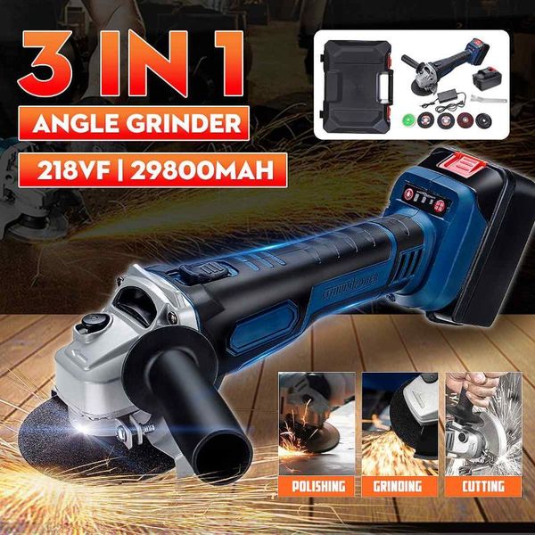 cordless angle grinder 218v lithium-ion 29800mah grinding machine cutting electric angle grinder grinding power tool for home
cordless angle grinder 218v lithium-ion 29800mah grinding machine cutting electric angle grinder grinding power tool for home