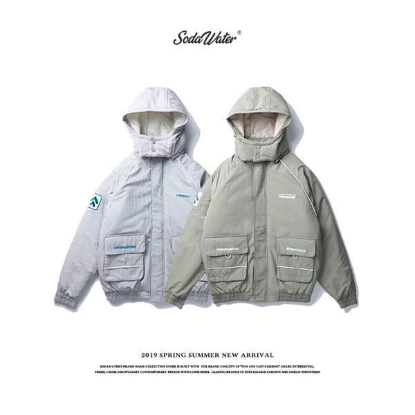 sodawater 2019 winter jackets coat fashion cotton padded jacket hooded thick warm soft brand clothing male parkas, Black
sodawater 2019 winter jackets coat fashion cotton padded jacket hooded thick warm soft brand clothing male parkas, Black