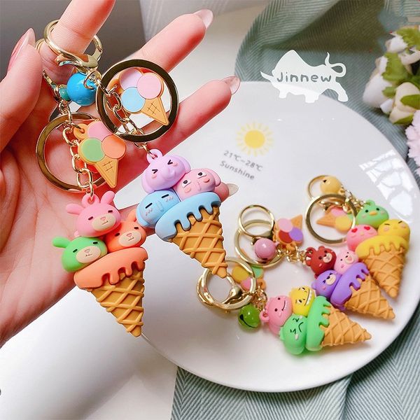 2020 brand new creative cream keychains cartoon bear bag key chain colorful summer pendant car key accessories ring, Silver
2020 brand new creative cream keychains cartoon bear bag key chain colorful summer pendant car key accessories ring, Silver